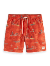 SCOTCH AND SODA Mid Length Swim Short All Over at Gravity NYC